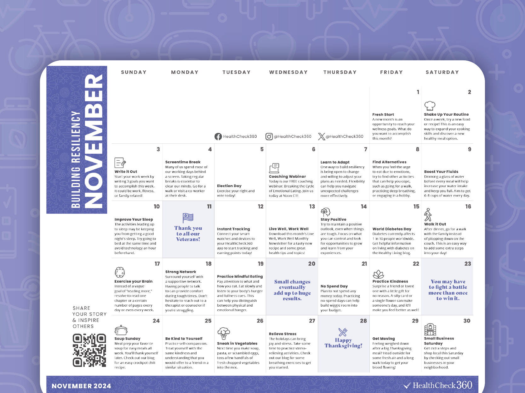 [Free Download] November 2024 Well-Being Calendar